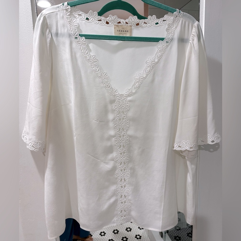 Sezane Silk Top - Size 10